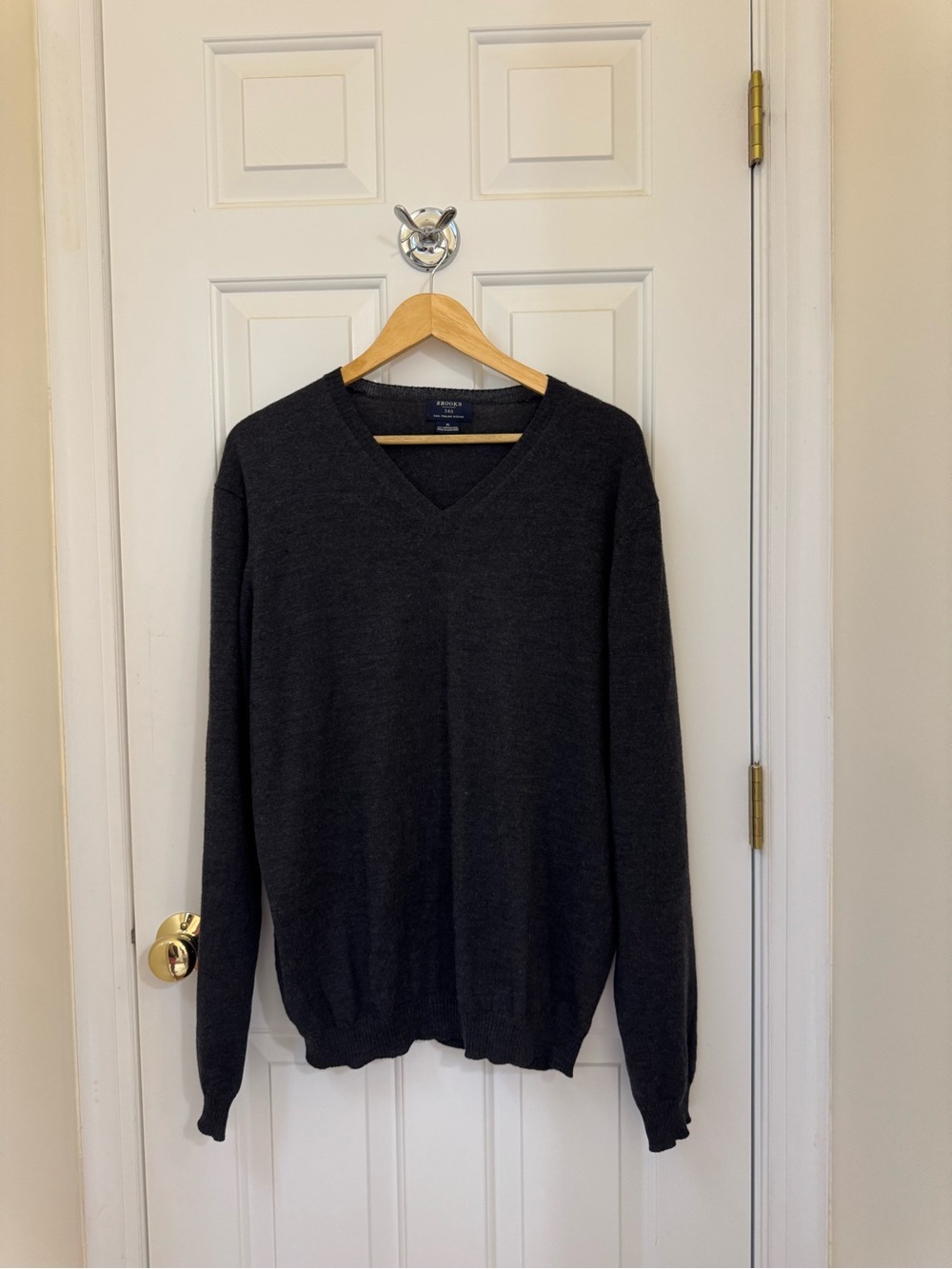 J. Crew Men's V-Neck Sweater - Charcoal Gray